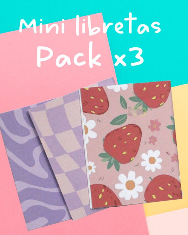 Mesa de trabajo 1 Pack x3 mini libretas Y2k