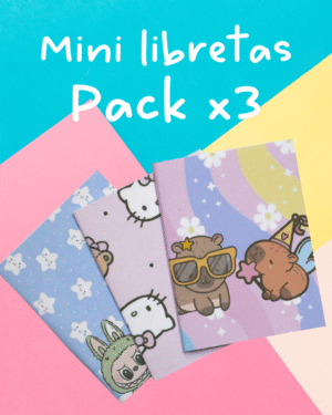 Pack x3 mini libretas TREND