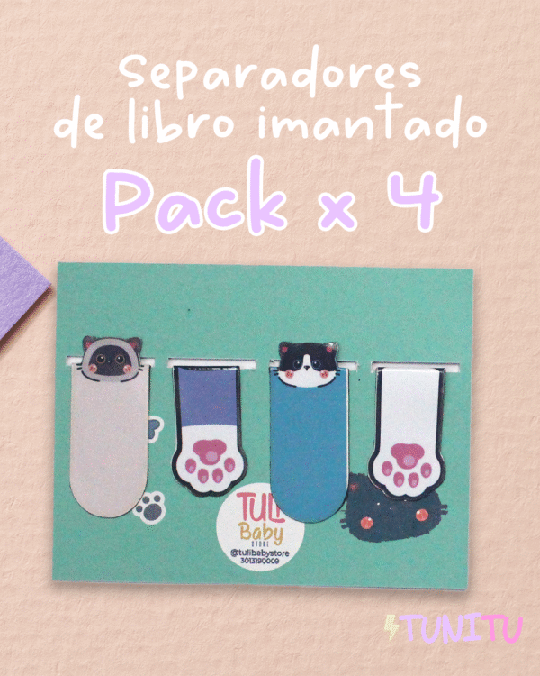 Pack x4 separadores magnético miaw